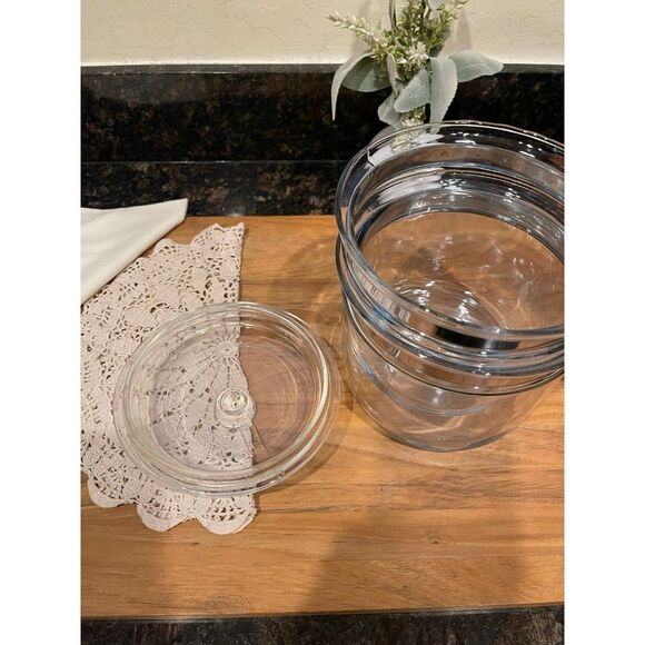 Vintage 3 piece Pyrex Flameware Double Boiler - Picture 10 of 10